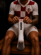 Kroatien Fan Socken – Flaggen-Design, Anti-Rutsch-Sohle