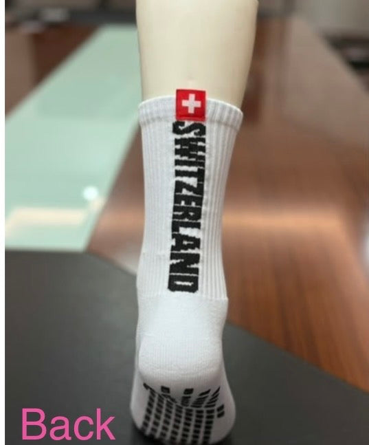 Schweiz Fan Socken – Flaggen-Design, Anti-Rutsch-Sohle