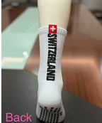 Schweiz Fan Socken – Flaggen-Design, Anti-Rutsch-Sohle