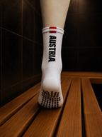 Österreich Fan Socken – Flaggen-Design, Anti-Rutsch-Sohle