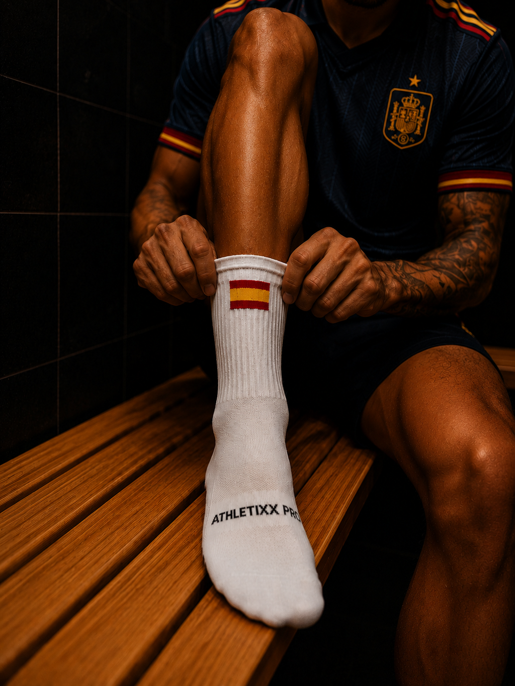 Spanien Fan Socken – Flaggen-Design, Anti-Rutsch-Sohle