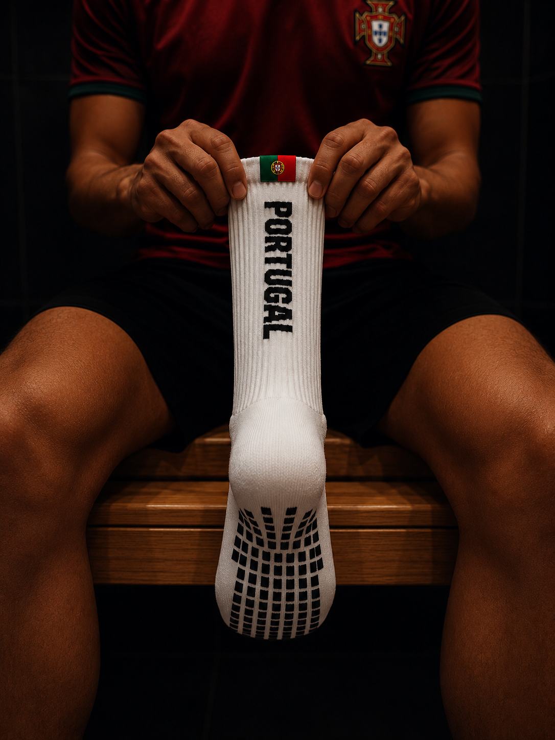 Portugal Grip Socks – Flaggen-Design, Anti-Rutsch-Sohle