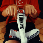Türkei Grip Socks – Flaggen-Design, Anti-Rutsch-Sohle