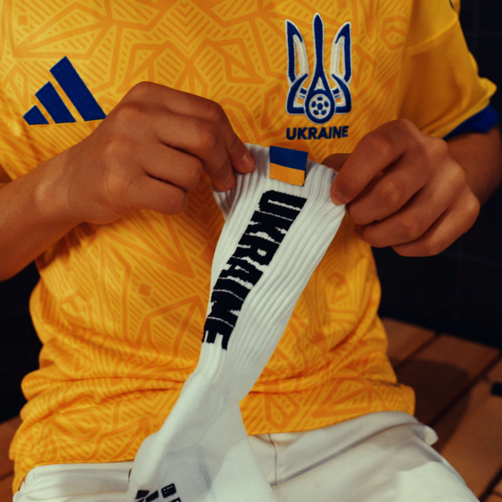 Ukraine Grip Socks – Flaggen-Design, Anti-Rutsch-Sohle